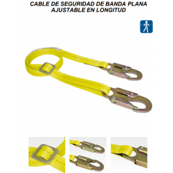 Cable de seguridad de banda plana longitud ajustable 1